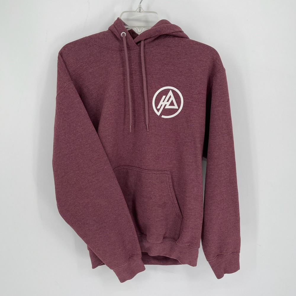 Port & Company Men's Maroon The Norse Gods Wolf Fleece Hoodie Sweatshirt Size M